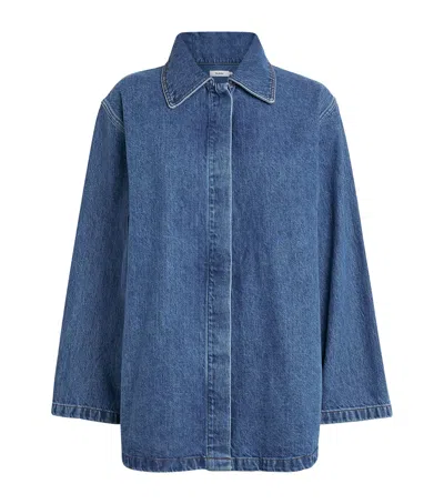 Harrods Oversized Karen Denim Jacket In Blue