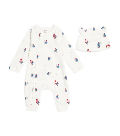 Harrods Babies' Paddington All-in-one And Hat Set In White