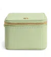 Harrods Pebbled Leather Trinket Box In Green