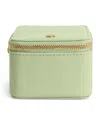 Harrods Pebbled Leather Trinket Box In Green