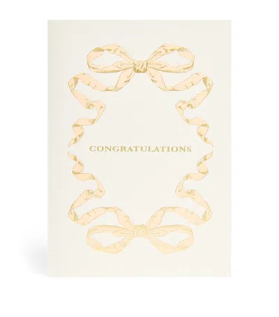 Harrods Pink Bow Congratulations Card