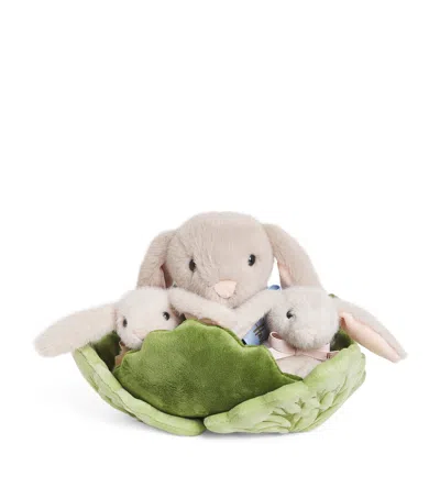 Harrods Plush Bunny Family In Cabbage In Black