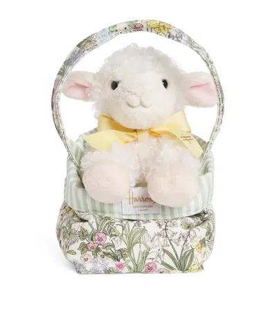 Harrods Plush Lamb In A Bag In White
