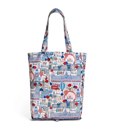 Harrods Pretty City Foldaway Shopper Bag
