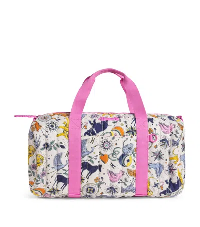 Harrods Quilted Light Sky Duffle Bag In White