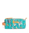 Harrods Quilted Sunday Afternoon Pencil Case In Green