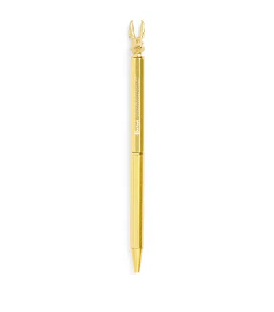 Harrods Rabbit Ballpoint Pen In Gold