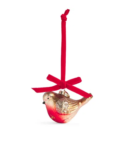 Harrods Robin Tree Decoration In Brown
