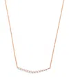 Harrods Rose Gold And Diamond Graduating Pendant Necklace In Gold