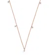 Harrods Rose Gold And Diamond Necklace In Gold