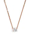 Harrods Rose Gold And Diamond Necklace In Gold