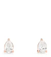 Harrods Rose Gold And Diamond Pear Stud Earrings In Gold