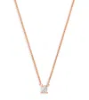 Harrods Rose Gold And Diamond Pendant Necklace In Gold