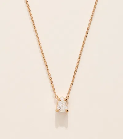 Harrods Rose Gold And Diamond Pendant Necklace