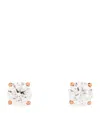 Harrods Rose Gold And Diamond Stud Earrings In Gold
