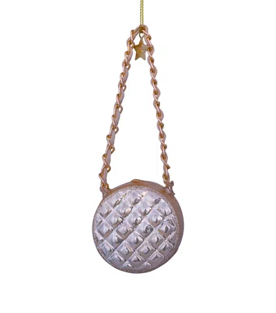 Harrods Round Bag Tree Decoration In Beige