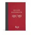 Harrods Ruled Logo A5 Notebook In Red