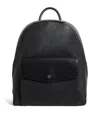 Harrods Saffiano Leather Backpack In Black