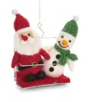 Harrods Santa & Snowman Chair Lift Tree Decoration