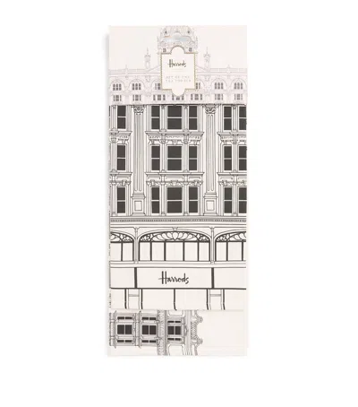 Harrods Set Of 2 Cotton Logo Tea Towels In White