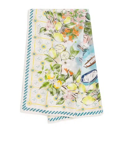 Harrods Silk High Summer Scarf In Multi