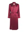 Harrods Silk Night Robe In Red