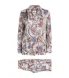 Harrods Silk Paisley Pyjama Set In Multi