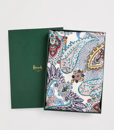 Harrods Silk Paisley Scarf In Multi