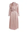 Harrods Silk Satin Robe In Neutral