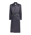 Harrods Silk Snaffle Print Night Robe In Gray