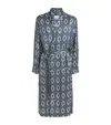 Harrods Silk Tile Print Night Robe In Multi