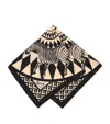 Harrods Silk Zebra Print Scarf In Black