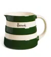 Harrods Small Bone China Cornish Stripe Jug In Green