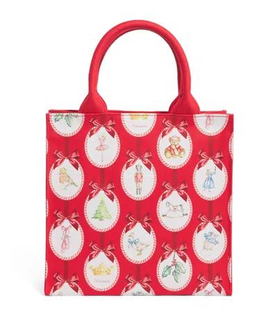 Harrods Small Christmas Nutcracker Shopper Bag In Neutral