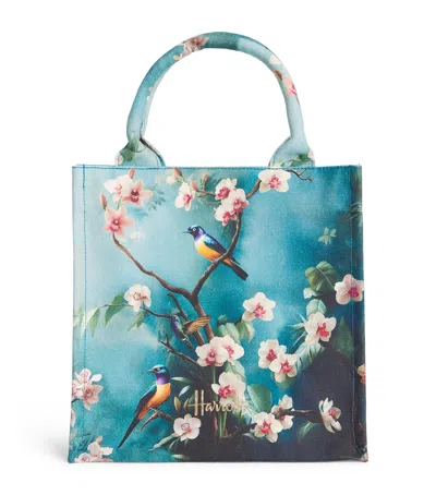 Harrods Small Exotics Sw1 Blend Tote Bag In Red