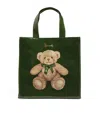 Harrods Small Jacob Bear Shopper Bag In Green
