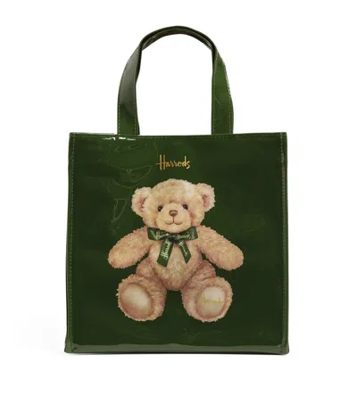 Harrods Small Jacob Bear Shopper Bag In Green