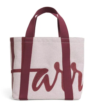 Harrods Small Logo Tote Bag In Neutral