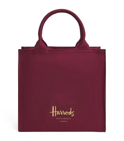 Harrods Small Logo Tote Bag In Purple