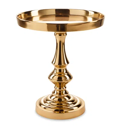 Harrods Small Metal Candle Stand In Gold