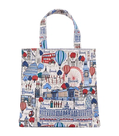 Harrods Small Pretty City Shopper Bag In Blue