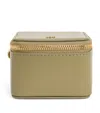 Harrods Small Smooth Leather Trinket Box In Green