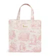Harrods Small Toile Shopper Bag In Pink