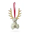 Harrods Stag Head Tree Decoration In Neutral