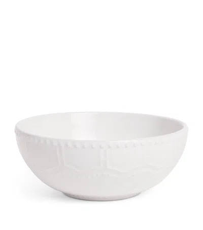 Harrods Stoneware Brompton Cereal Bowl In White