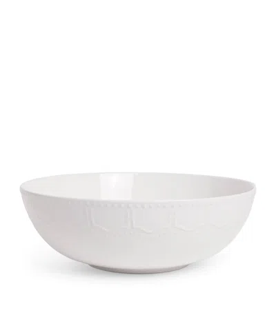 Harrods Stoneware Brompton Serving Bowl In White