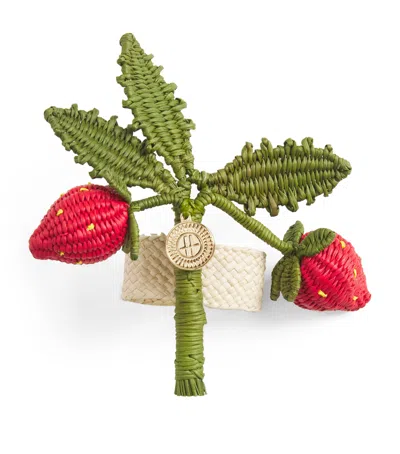 Harrods Strawberry Napkin Ring In Multi