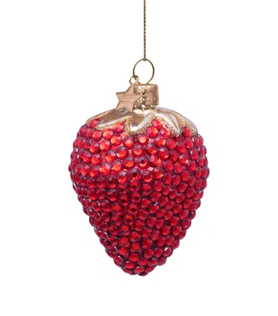 Harrods Strawberry Tree Decoration In Red