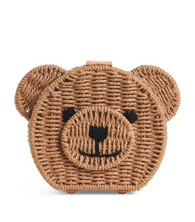 Harrods Strewn Jacob Bear Cross-body Bag In Brown
