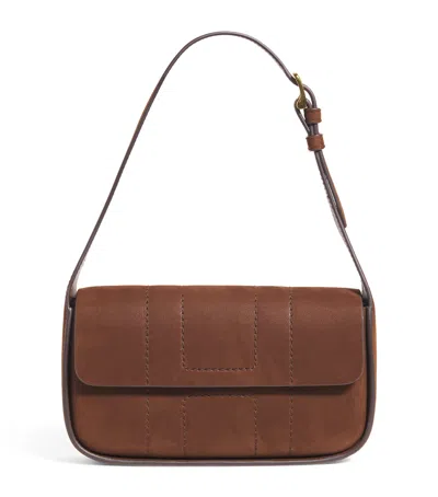 Harrods Suede Baguette Shoulder Bag
